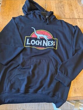 Loch Ness Graphic Black Hoodie - Casual Pullover Sweatshirt Came from Scotland